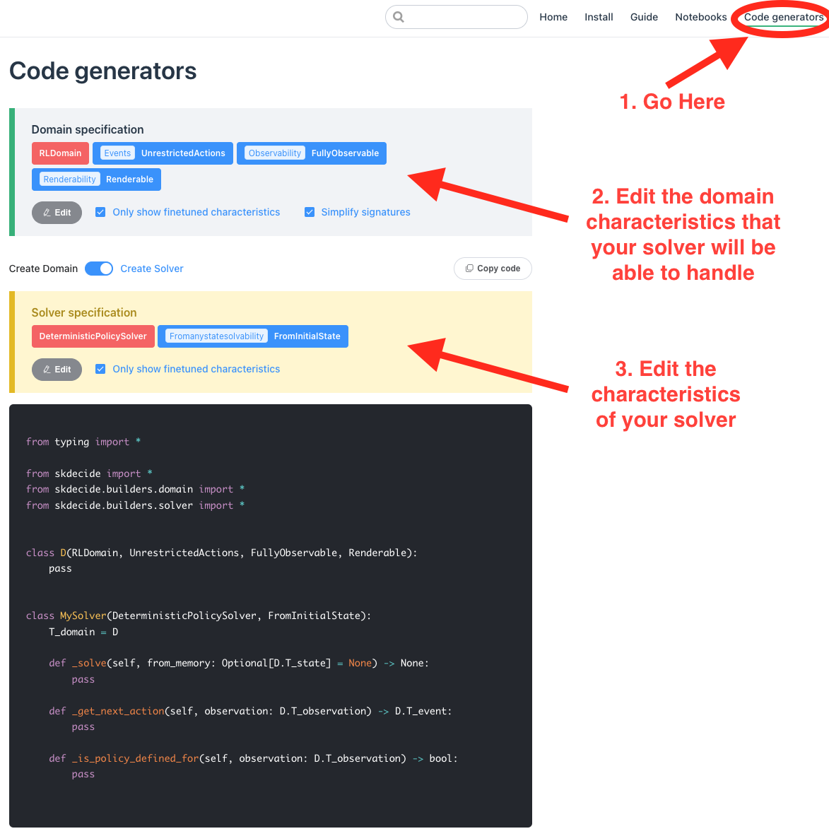 SkDecide domain generator